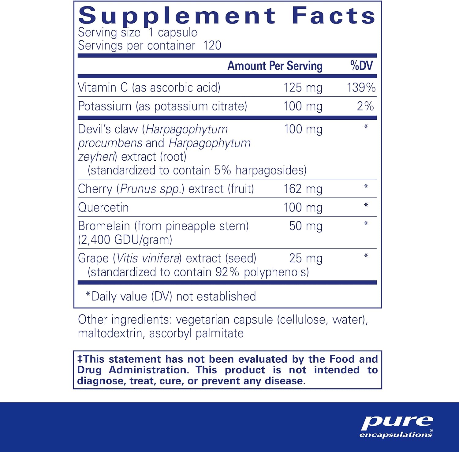 Pure Encapsulations Uric Acid Formula 120 Capsules - Supports Healthy Uric Acid Levels & Joint Comfort - Ideal for Gout Relief & Kidney Health Maintenance