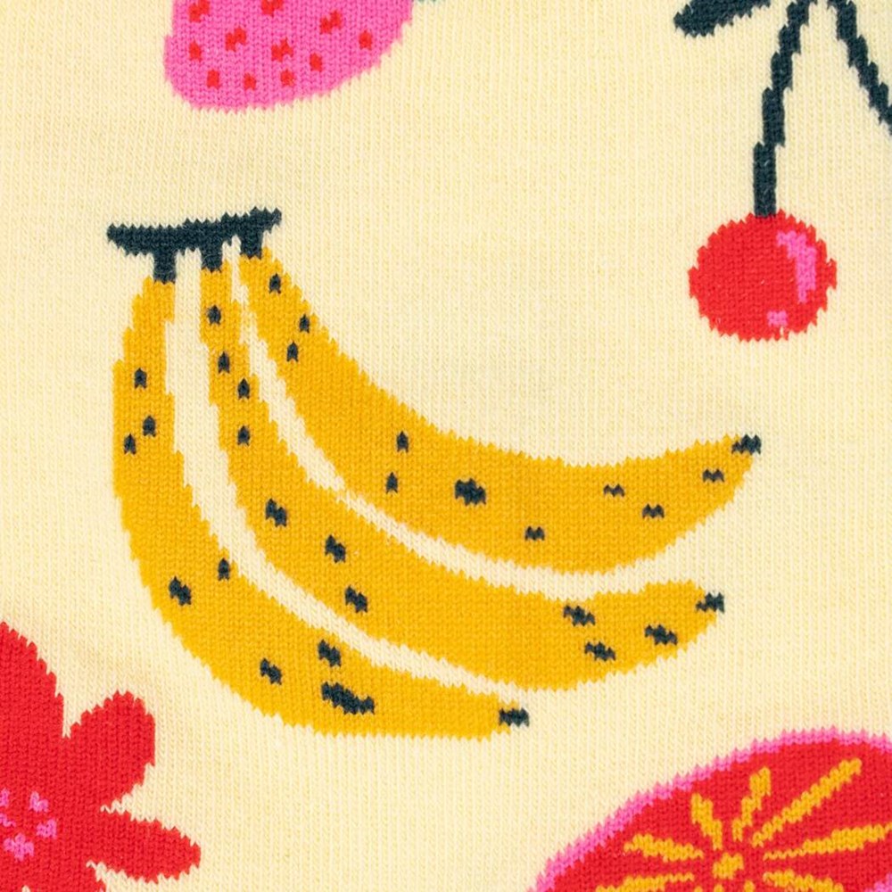 Fun & Colorful Sock It To Me Crew Socks for Women - Fruity Bloom Pattern - Perfect for Casual Wear, Gifts & Everyday Comfort