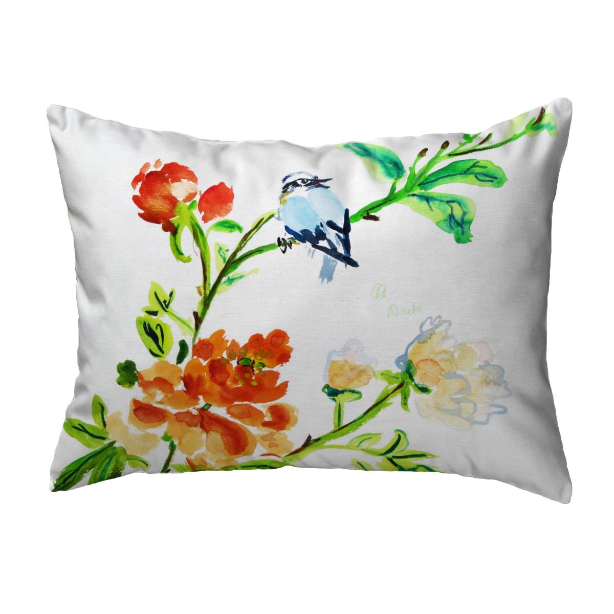 Betsy Drake NC1103 Decorative Throw Pillow 16x20 Inches Multi-Color - Perfect for Sofa, Bed, Couch & Home Decor