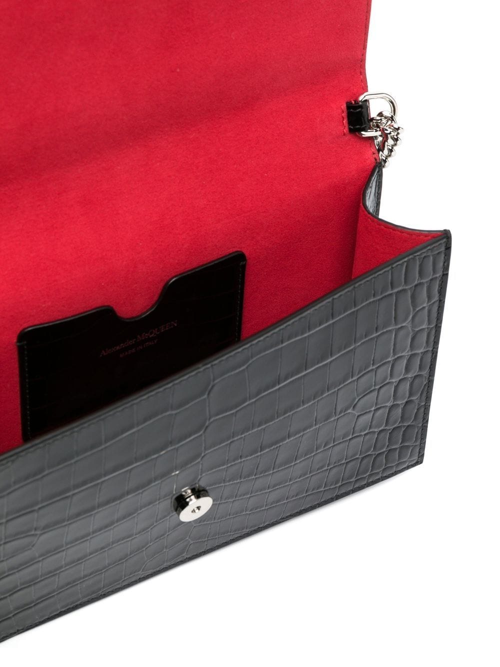 Alexander McQueen Black Leather Shoulder Bag for Women - Luxury Designer Handbag for Work, Travel & Evening Events