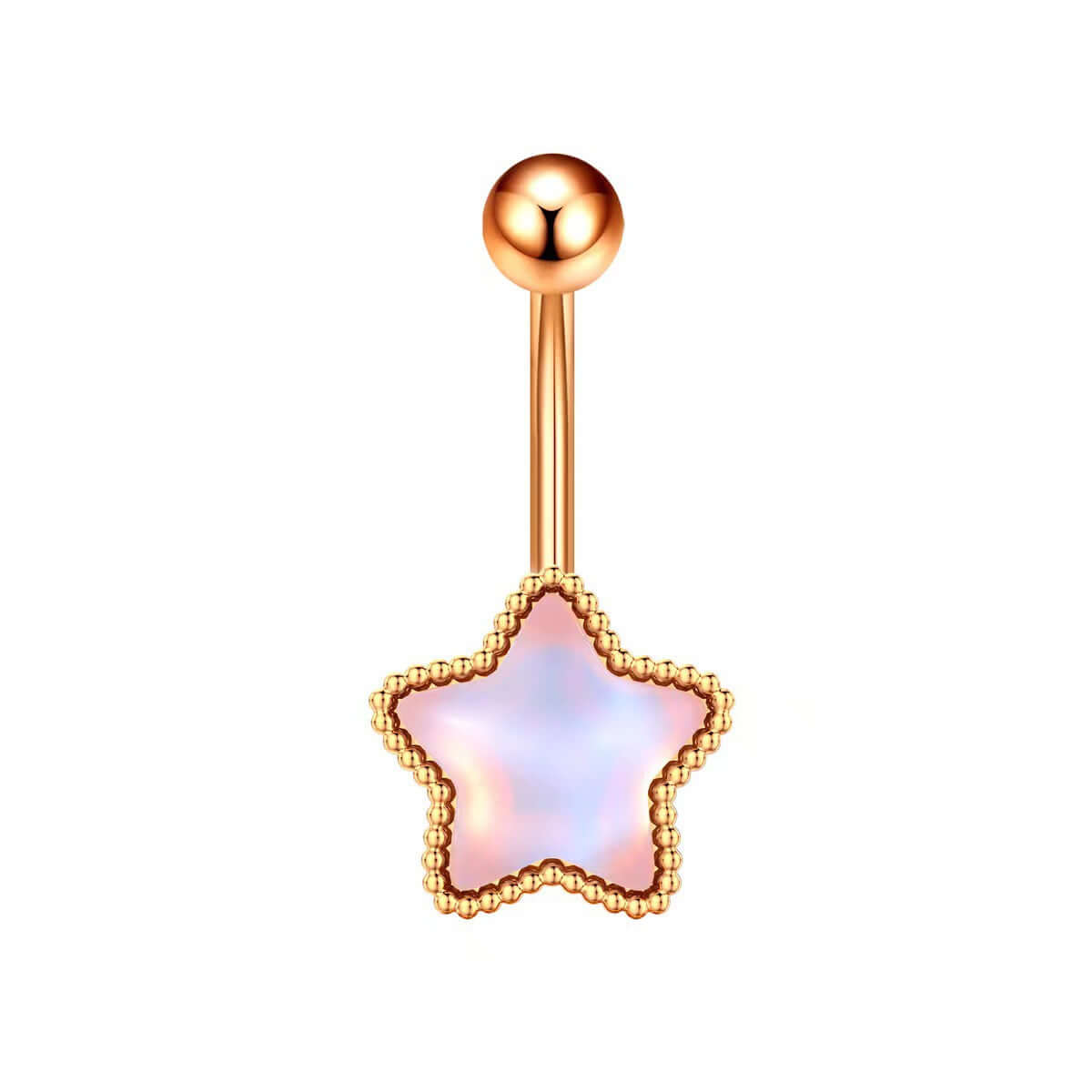 Glow in the Dark Belly Button Rings - Moon Star Design | Body Jewelry for Women | Perfect for Night Parties, Raves & Unique Fashion Looks
