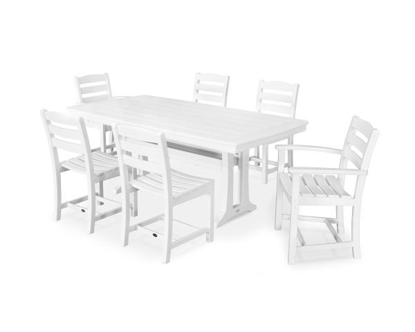 Polywood 7-Piece La Casa Outdoor Dining Set - Durable & Weather-Resistant Patio Furniture for Backyard, Garden, Poolside or Deck Dining