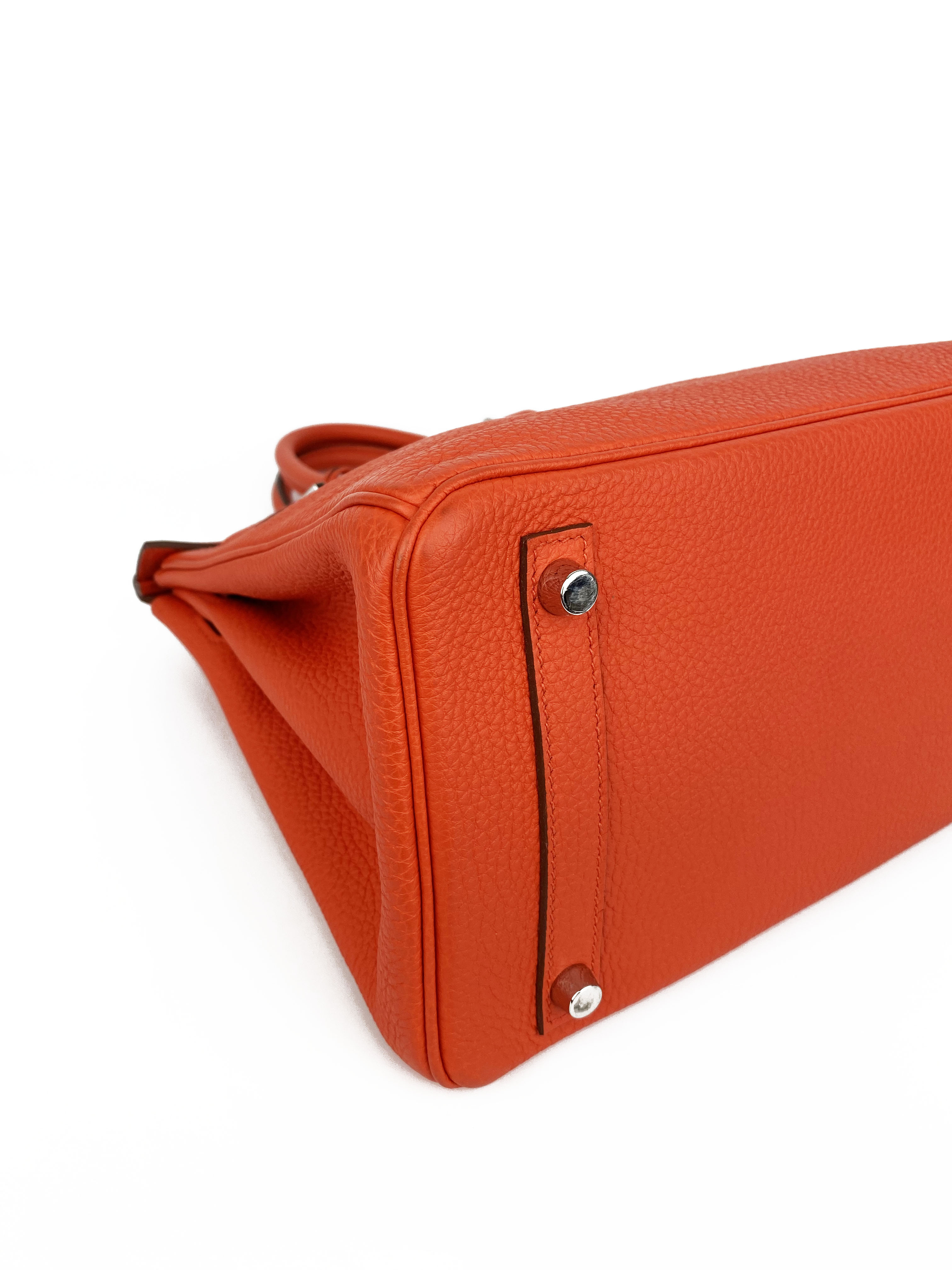 Hermes 30cm Birkin Bag in Vibrant Orange Poppy 8V - Luxury Designer Handbag for Women, Perfect for Work, Travel & Special Occasions