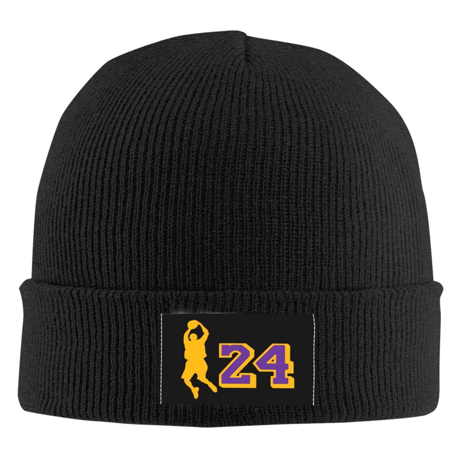 Mamba Ko-Be Basketball Knit Beanie for Men & Women - Winter Ski Skull Cap Slouchy Hat - Perfect for Cold Weather, Sports Games & Outdoor Activities