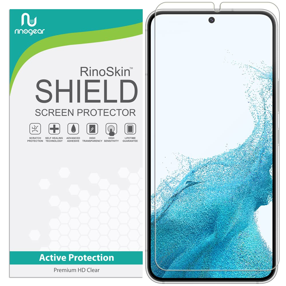 RinoGear Screen Protector for Samsung Galaxy S22 - Case Friendly, Flexible TPU Film with Full Coverage - Perfect for Everyday Protection & Anti-Scratch Defense