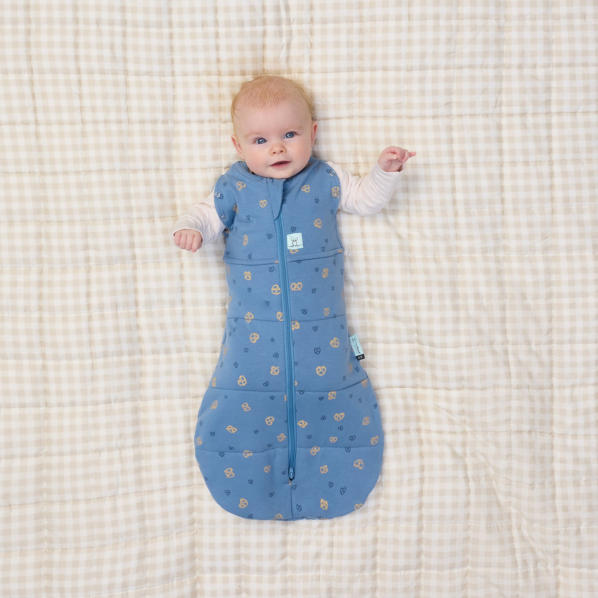 ErgoPouch Cocoon Zip Swaddle Bag 2.5 TOG - Premium Baby Sleep Sack for Newborns & Infants - Soft & Breathable Cotton - Perfect for Nursery, Daycare & Travel - Petite Pretzel