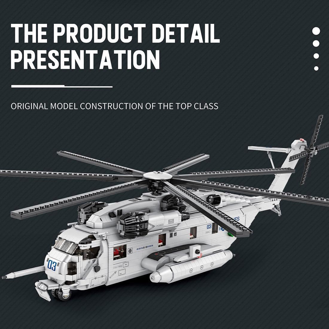 LEGO Technic 1/35 Scale CH-53E Super Stallion Military Building Kit - 2192PCS Advanced Model Set for Adults - Perfect for Collectors, Display & STEM Education