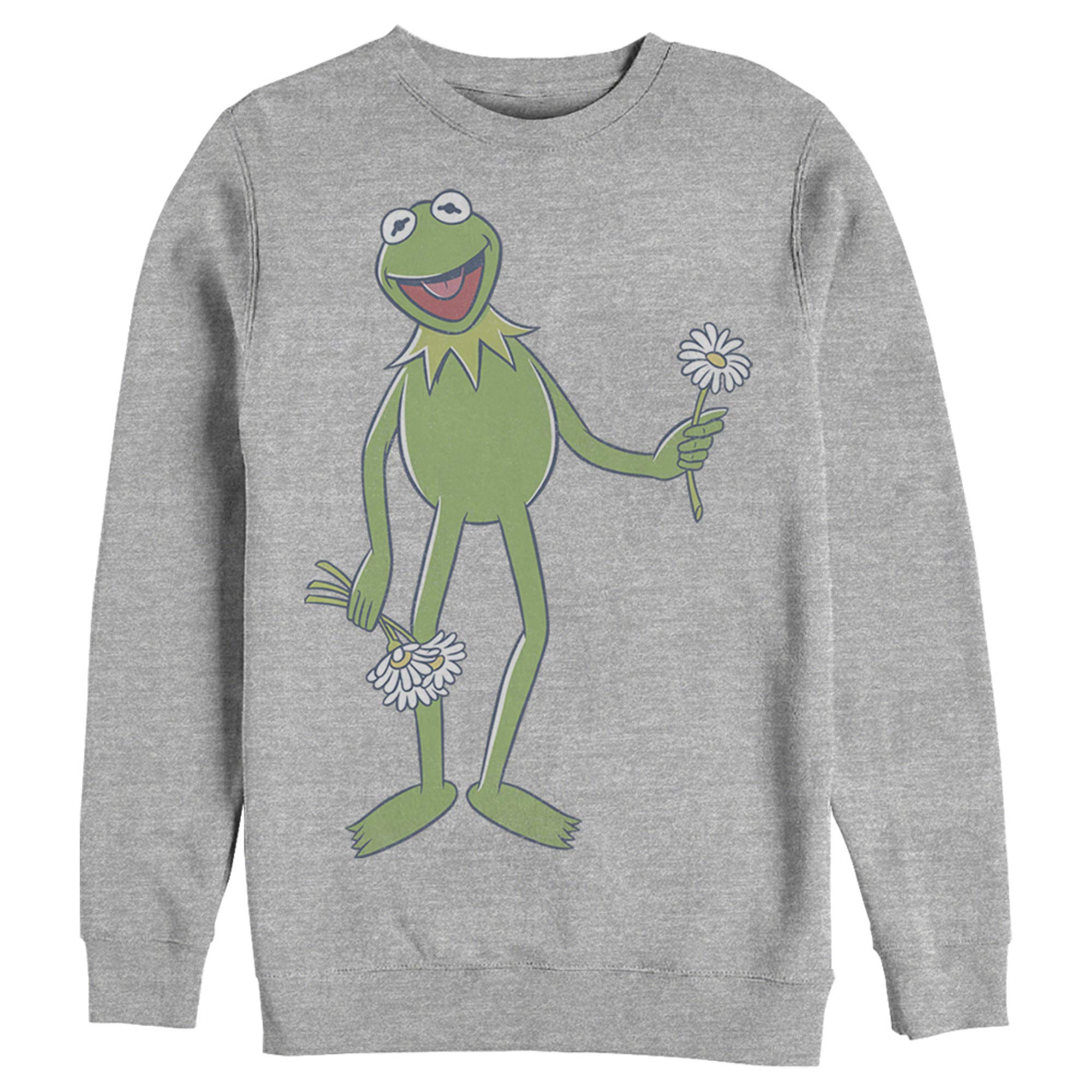 Men's Kermit Flower Bouquet Sweatshirt - The Muppets Style for Casual Wear