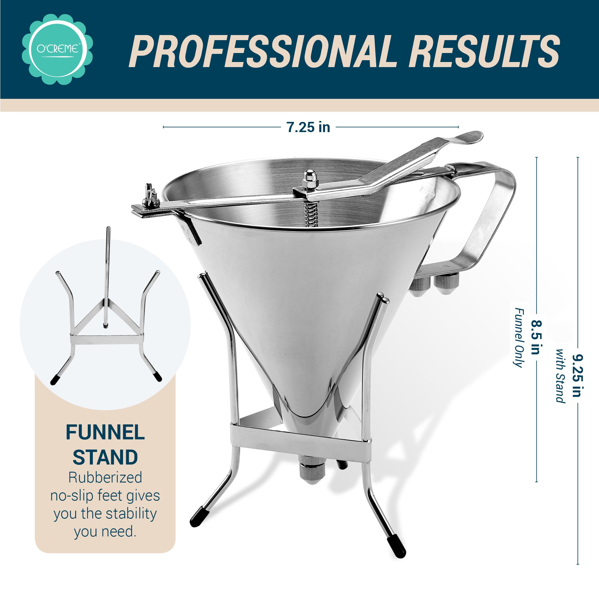 Premium SS Confectionery Dispenser Funnel - Stainless Steel Candy & Snack Pouring Tool for Bakeries, Cafes & Home Kitchens - Perfect for Chocolate Chips, Nuts, Sprinkles & Bulk Food Storage