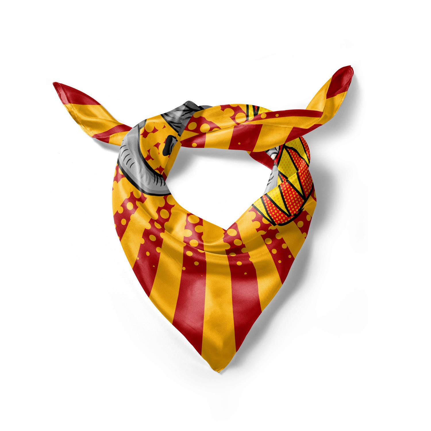 Ambesonne Circus Head Scarf - Elephant Pop Art Design Hair Wrap & Bandana for Women | Perfect for Beach, Yoga, Festival & Everyday Fashion Accessory