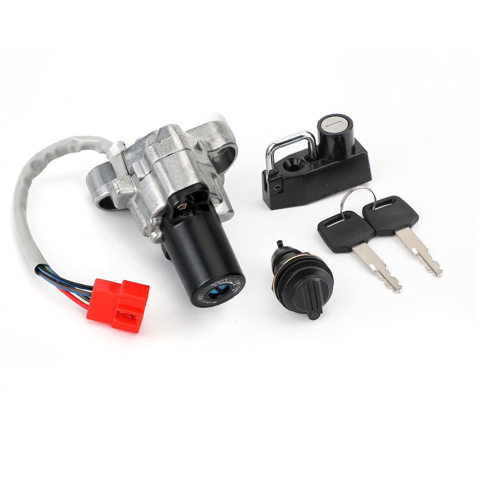 Yamaha V-Star 650 1100 Ignition Switch & Toolbox Lock Keys (1999-2016) - Replacement Motorcycle Seat Lock Keys for Secure Storage & Easy Access