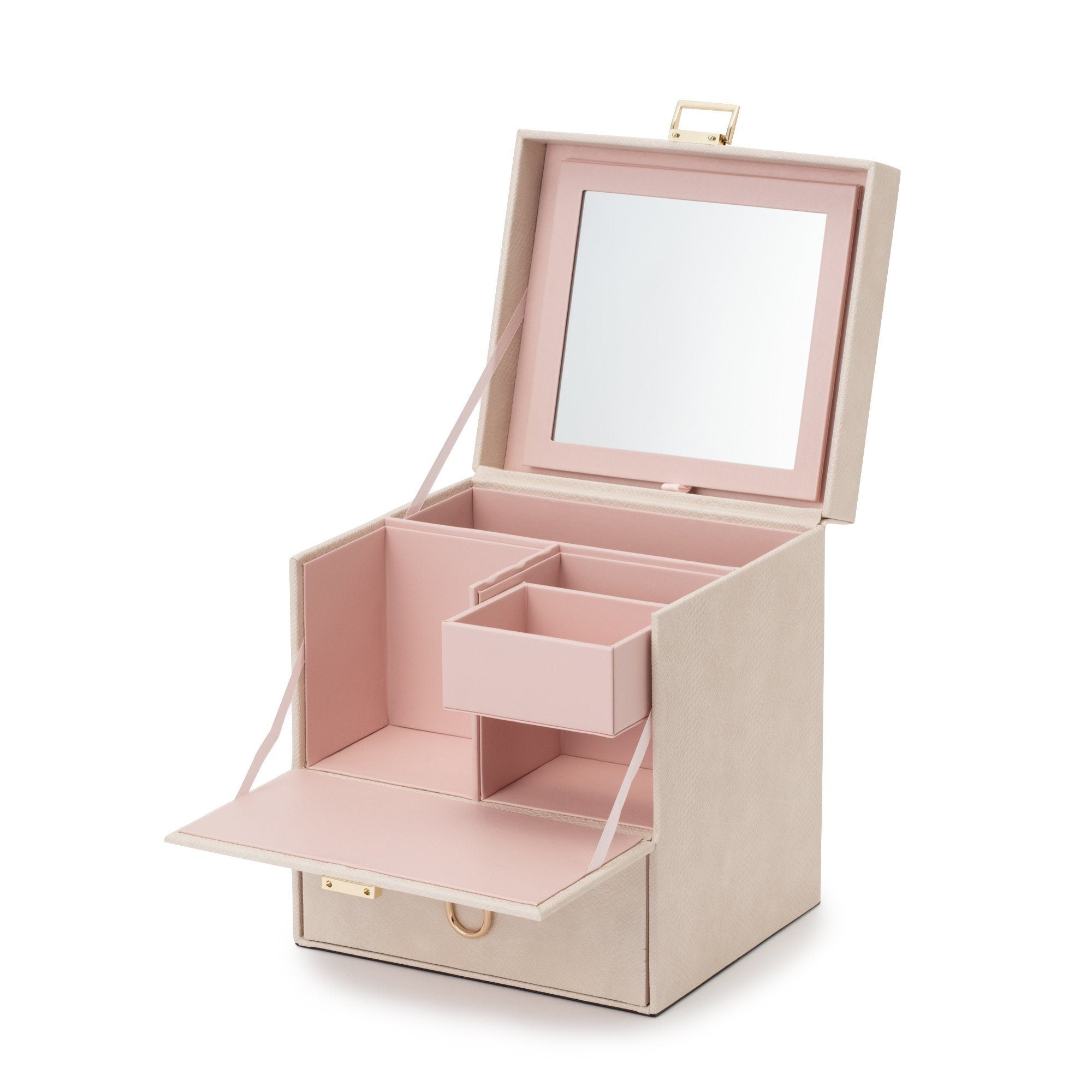 Flavia Cosmetic Box IV - Premium Makeup Organizer with Mirror & Drawers - Perfect for Vanity, Travel & Gift Giving