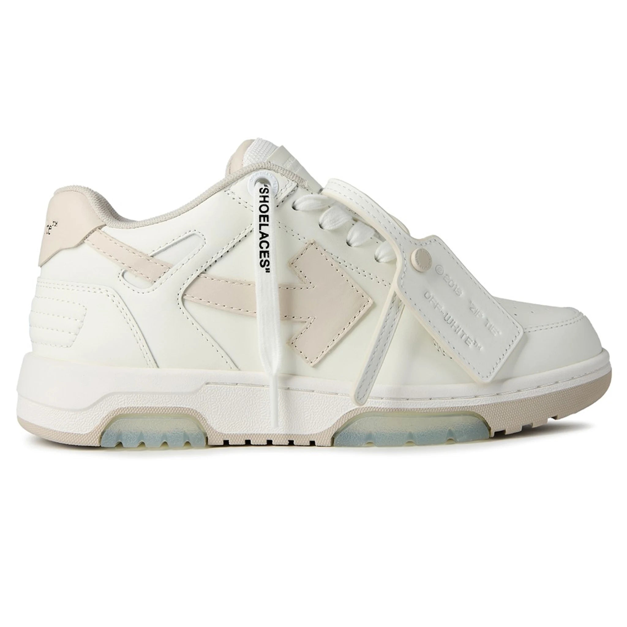Off White Out Of Office Women's Sneakers in White & Beige - Casual Comfort Shoes for Walking, Running & Everyday Wear
