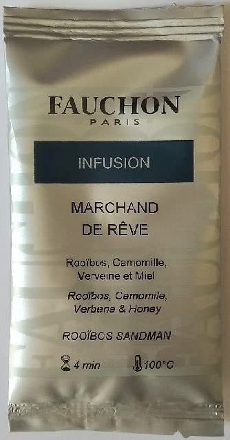 Fauchon Sandman Herbal Tea - 80 Individually Wrapped Tea Bags (Bulk Hospitality Box) | Relaxing Nighttime Blend for Hotels, Spas & Restaurants