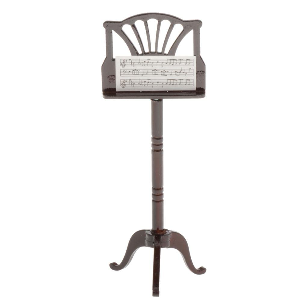 Amagogo Dollhouse Music Stand - Miniature Sheet Music Stand for Dollhouse Accessories | Perfect for Dollhouse Decor, Miniature Displays & Collectibles