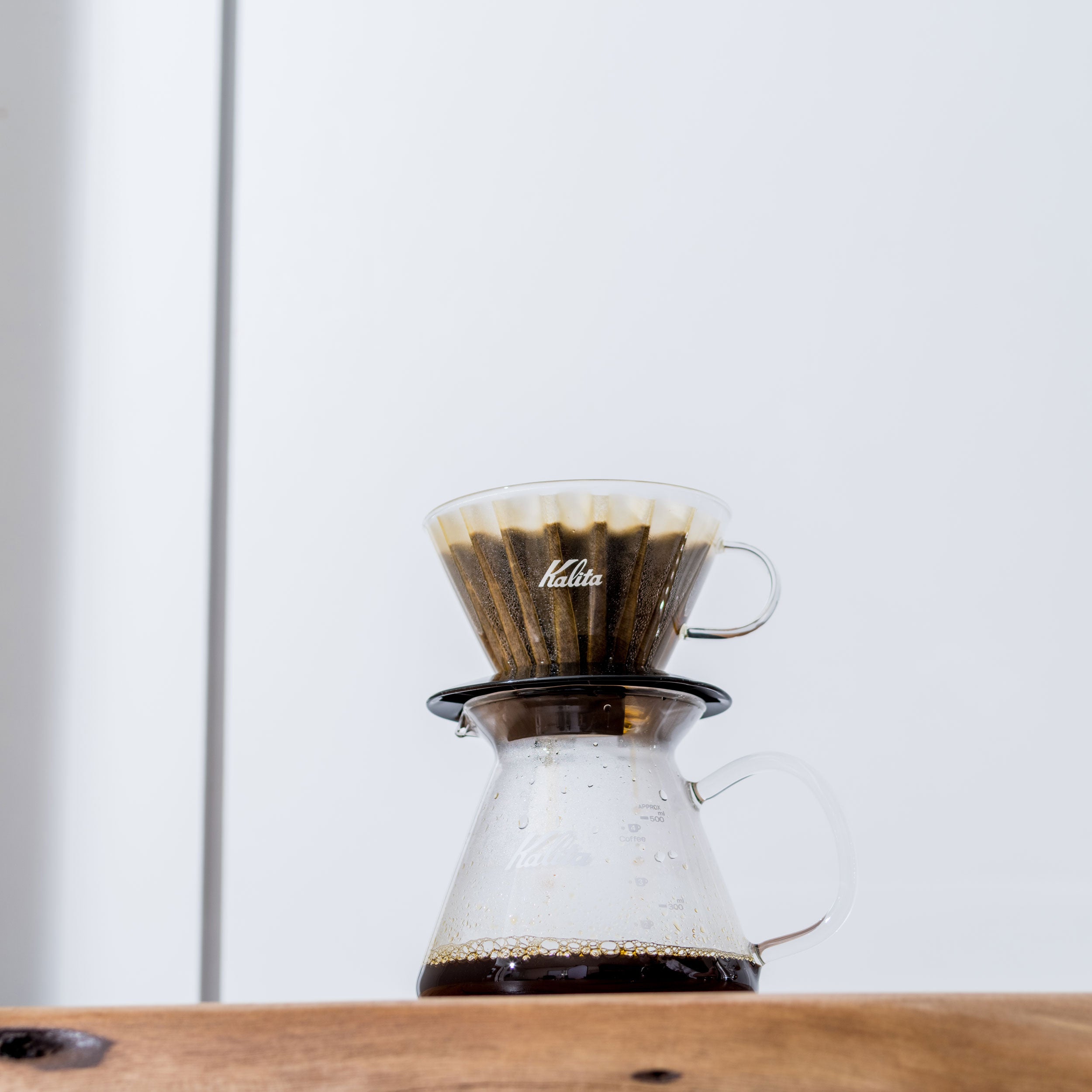 Kalita Wave 185 Glass Coffee Dripper - Pour Over Coffee Maker for Specialty Brewing | Perfect for Home, Office & Specialty Coffee Shops
