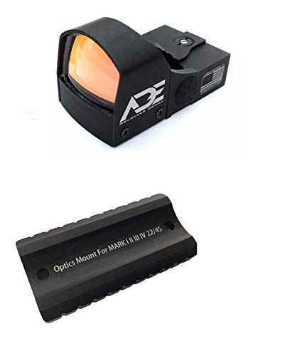 Ade Advanced Optics Crusader RD3-009 Red Dot Reflex Sight with Mounting Plate - Compatible with Ruger Mark I, II, III, IV, IV-Lite & Picatinny Rails - Perfect for Pistol Shooting, Hunting, and Tactical Training