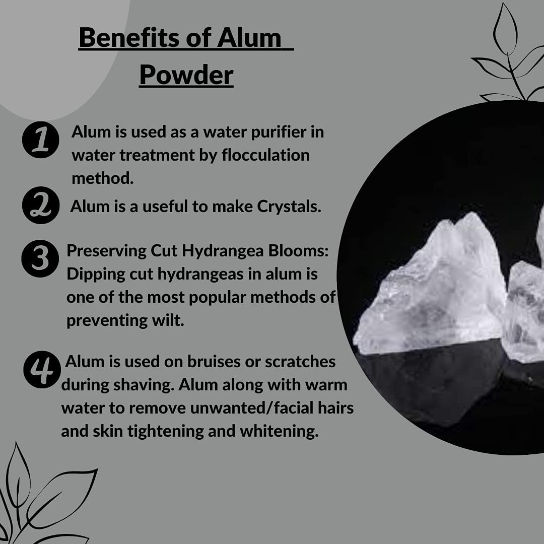 Pure Natural Alum (Fitkari) Stone Powder 200g - Gentle & Effective Aftershave, Skin Care, Water Purification & Natural Deodorant | Alternative to Chemical After Shave Lotion | Perfect for Daily Grooming, Acne Treatment & Fresh Underarms