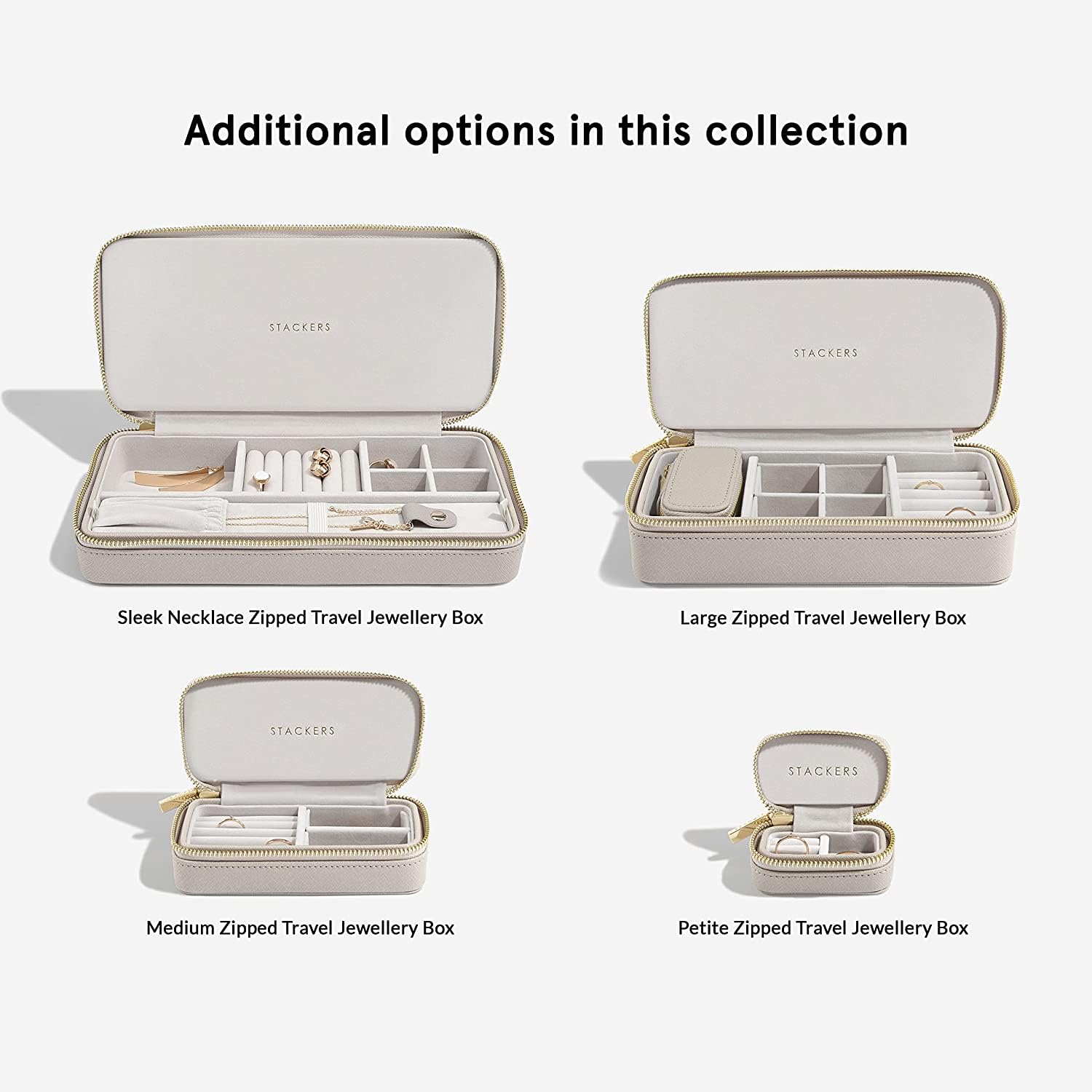 Elegant Taupe Petite Travel Jewelry Box for Women - Compact Organizer for Necklaces, Rings & Earrings - Perfect for Vacation, Business Trips & Gift Giving
