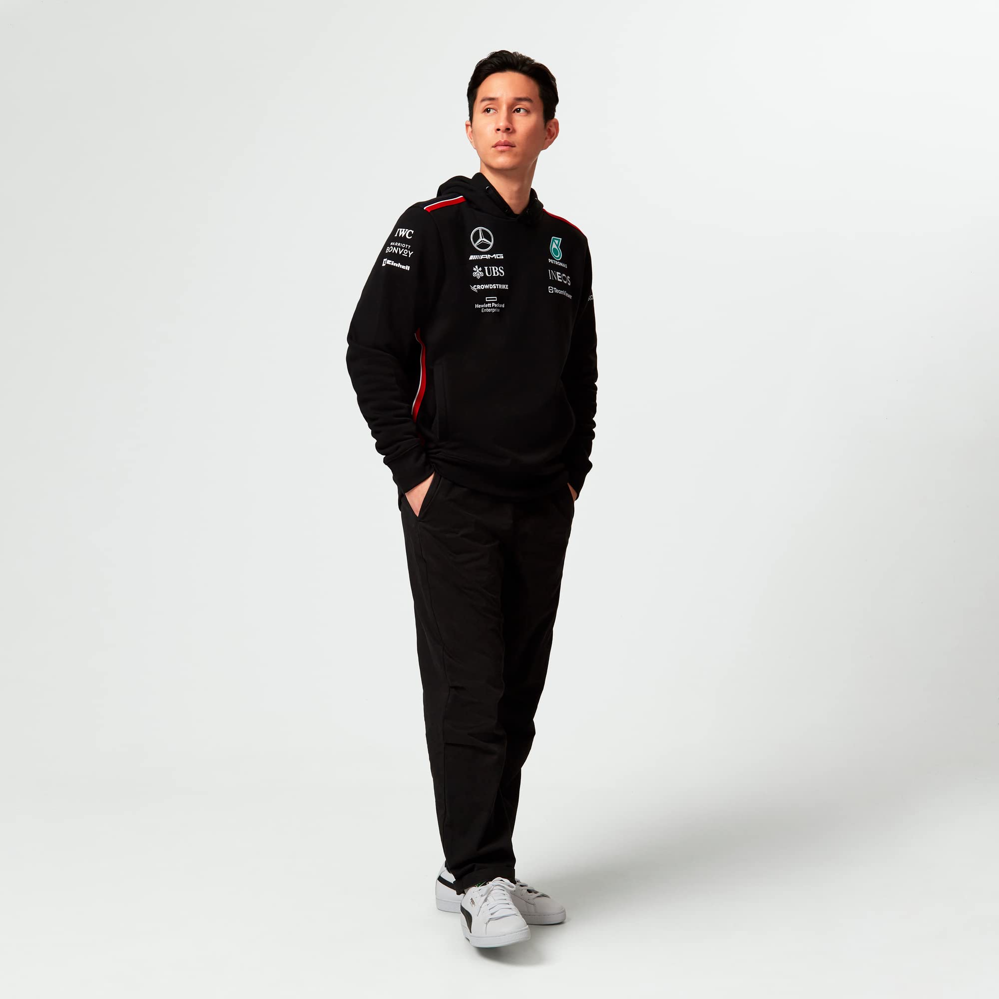 2023 Mercedes AMG Petronas F1 Team Hoodie - Black Men's Medium Size - Official Formula One Racing Apparel for Fans & Enthusiasts - Perfect for Race Day, Gifts & Casual Wear