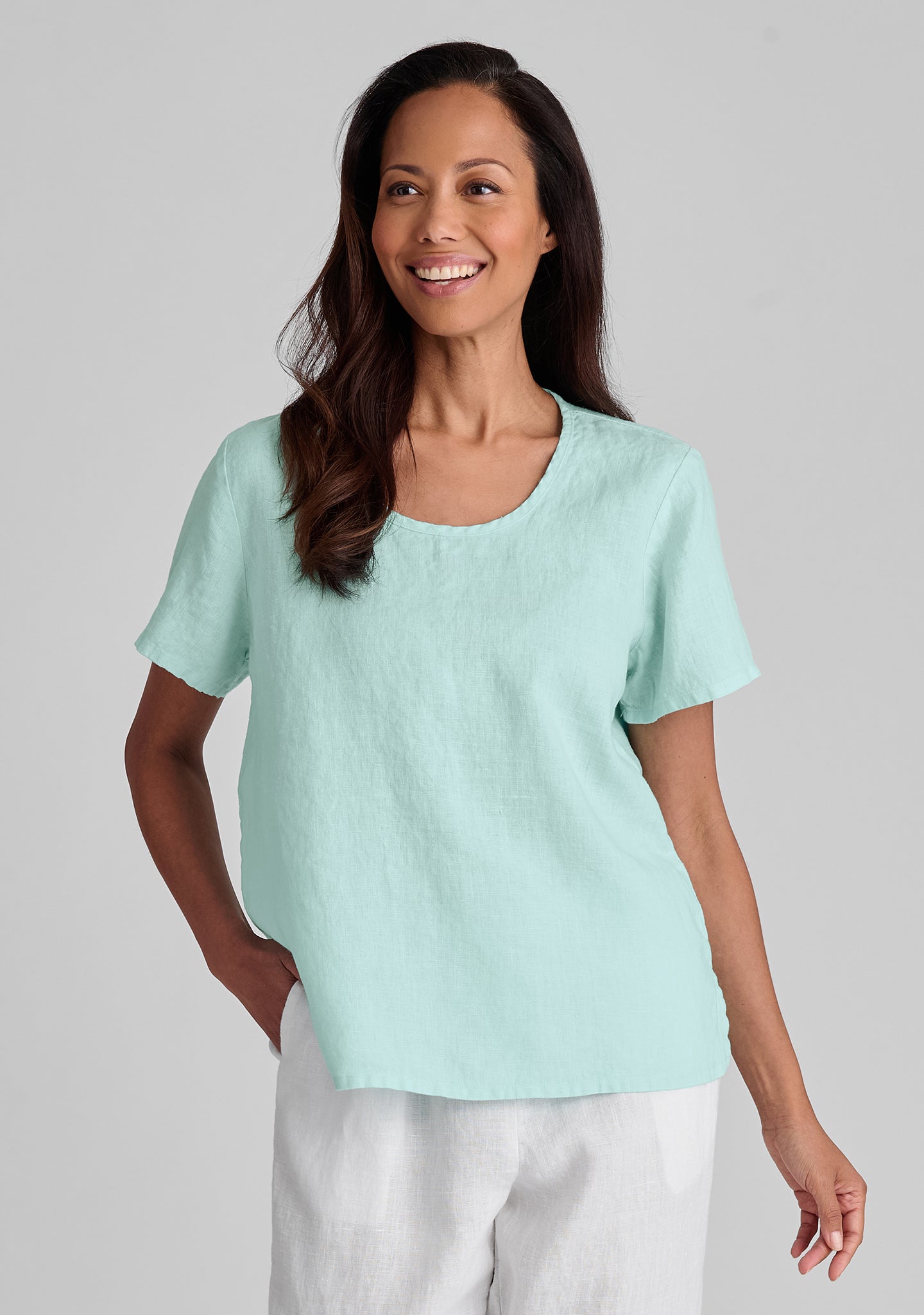 Premium Linen T-Shirt for Men & Women - Soft, Breathable & Comfortable Basic Tee - Perfect for Casual Wear, Summer Outfits & Layering