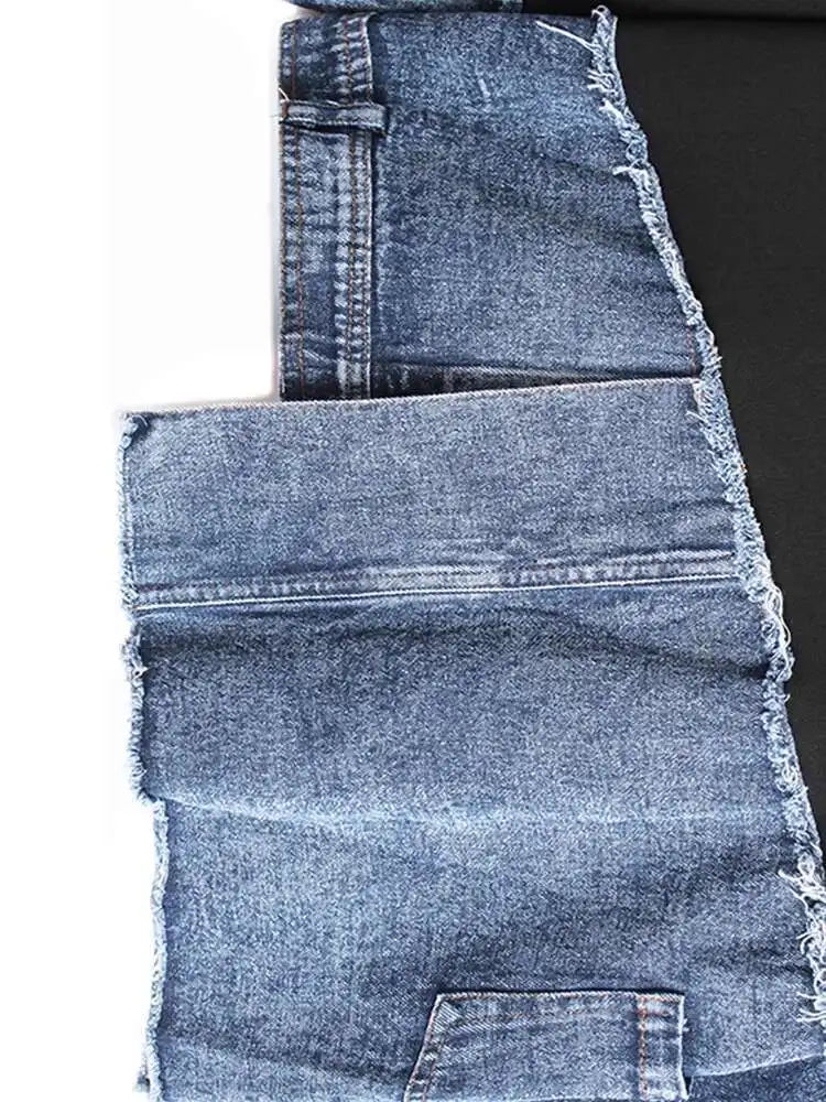 Black Distressed Denim Casual Sweatshirt for Women - Oversized Round Neck Long Sleeve Pullover | Trendy Streetwear for Spring & Fall 2025 | Perfect for Layering, Weekend Outings & Casual Fashion (Style: 1DH5370)