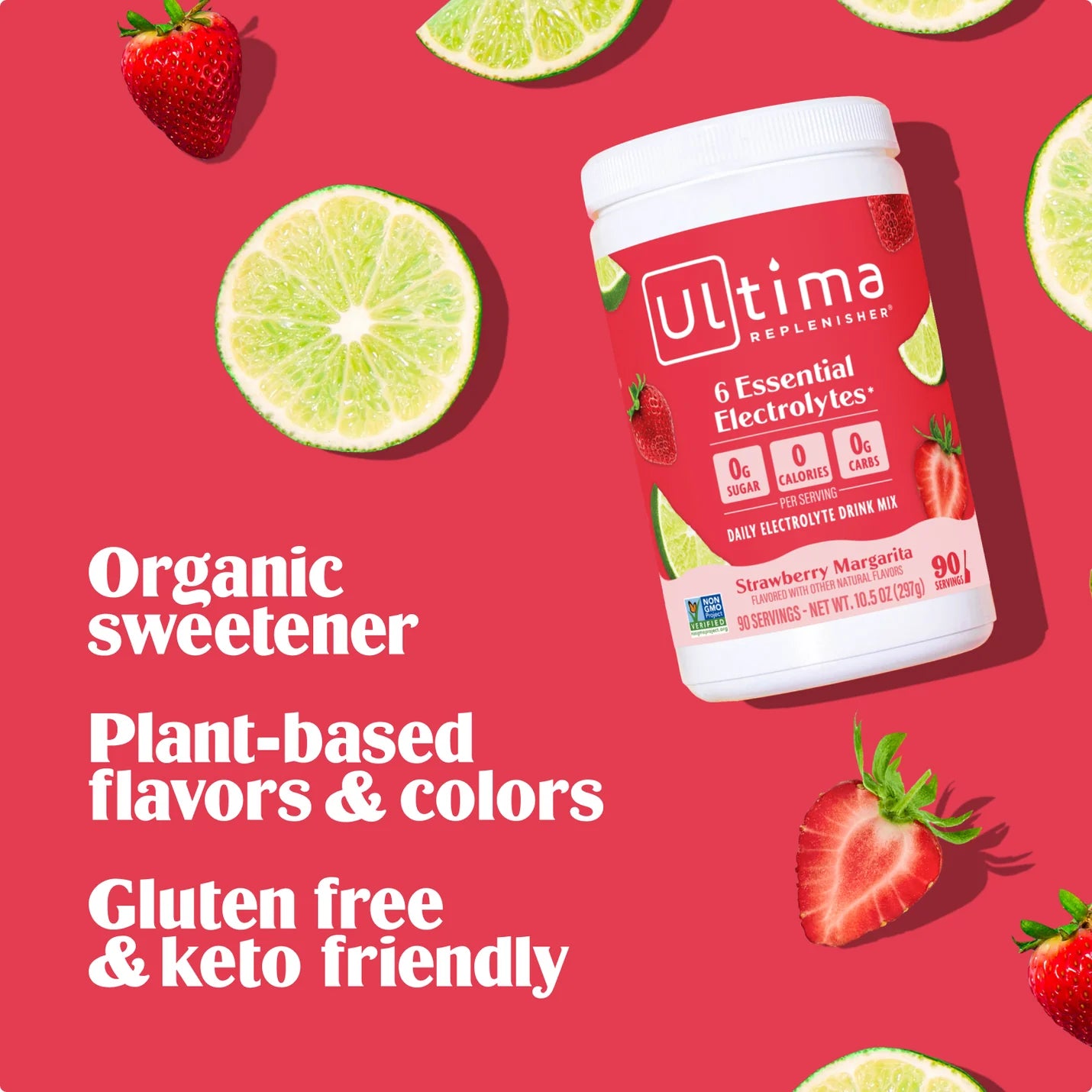 Ultima Replenisher Electrolyte Powder - Sugar Free Hydration Drink Mix for Workout, Recovery & Travel - Raspberry Lemonade Flavor (30 Servings) | Perfect for Athletes, Gym & Outdoor Activities