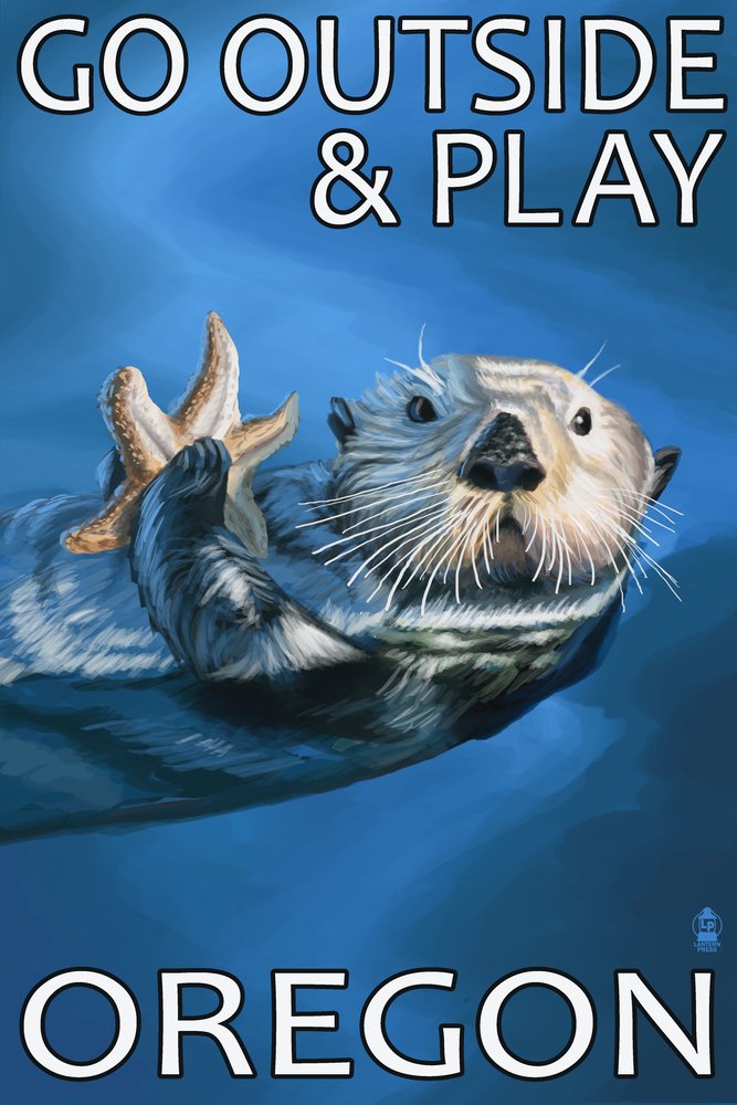 Oregon Sea Otter Metal Wall Art - 12x18 Gallery Quality Aluminum Decor for Coastal & Nature Themed Home, Office, or Cabin - Perfect for Beach House, Living Room, or Outdoor Patio Decor