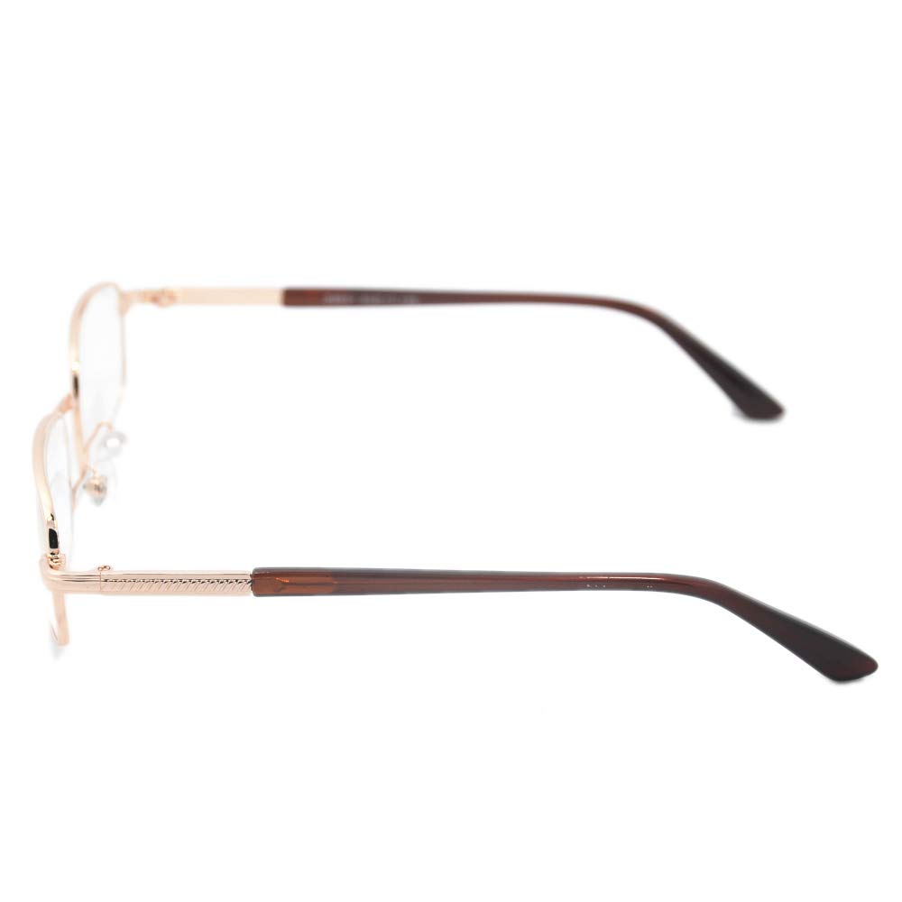 Classic Metal Frame Reading Glasses for Men & Women - +0.50 to +6.00 Strength (QS8031) | Lightweight & Durable Eyewear for Reading, Office Work & Daily Use