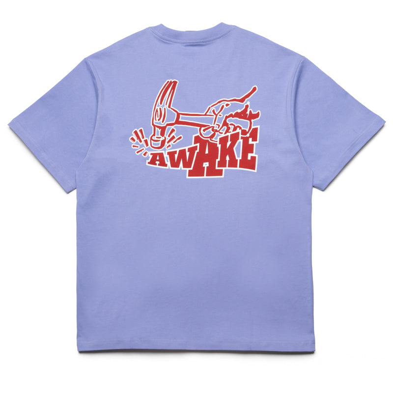 Awake NY Hammer Graphic Tee - Soft Cotton Short Sleeve T-Shirt for Men & Women in Periwinkle Blue | Streetwear, Casual Wear & Urban Fashion