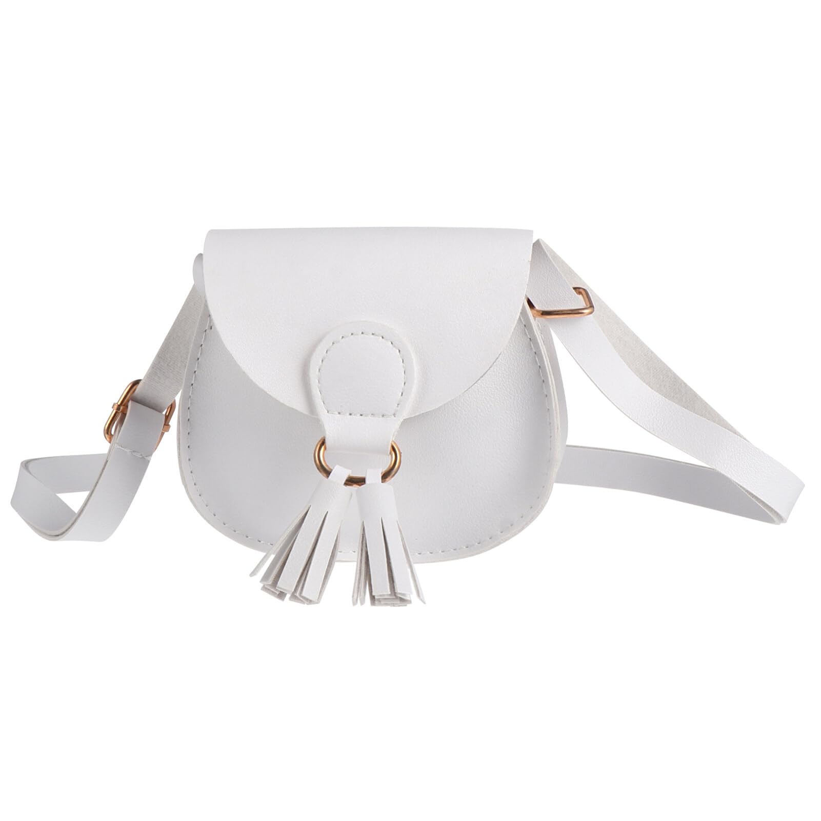 **Girls' PU Leather Crossbody Purse with Tassel - Mini Shoulder Bag for Kids, Princess Handbag for School, Travel & Play**    *优化说明：*   - 符合Google SEO规范，关键词前置（