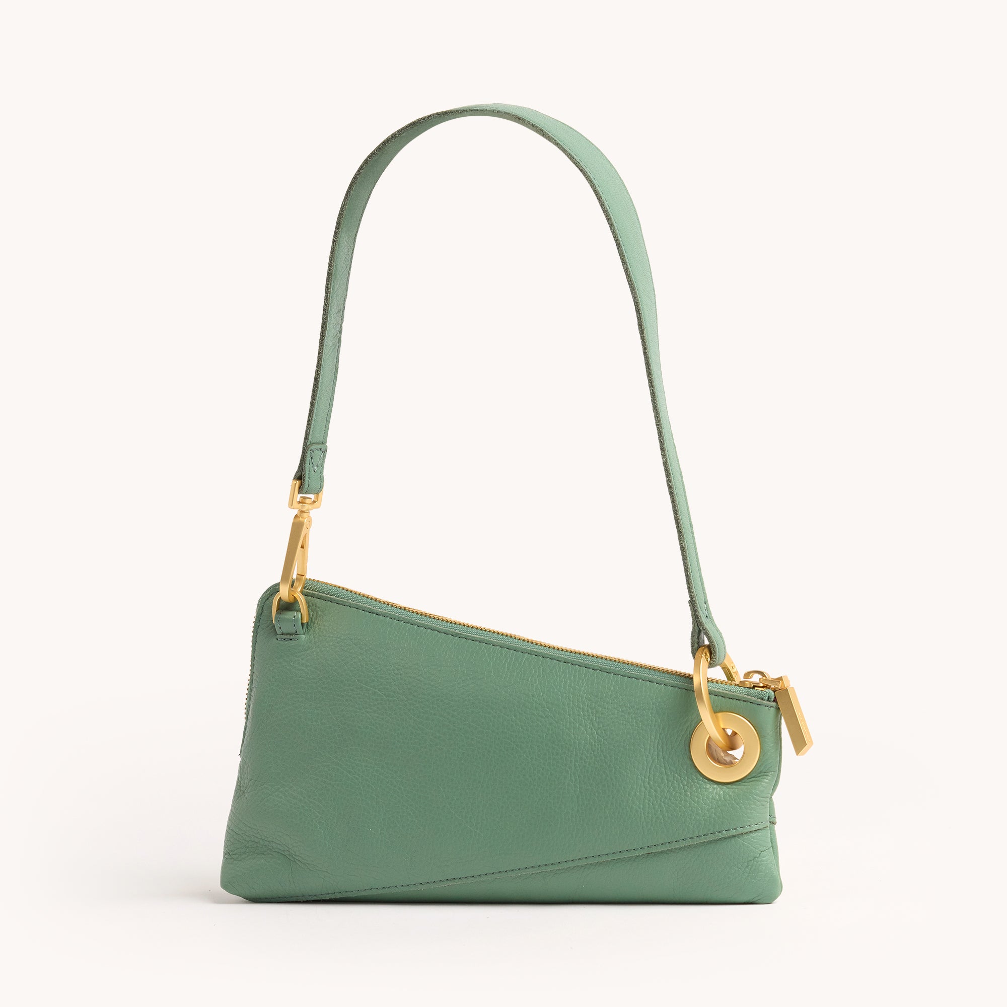 Nash Pochette Handbag - Artichoke Green & Brushed Gold Clutch for Women | Perfect for Evening Parties, Weddings & Special Events