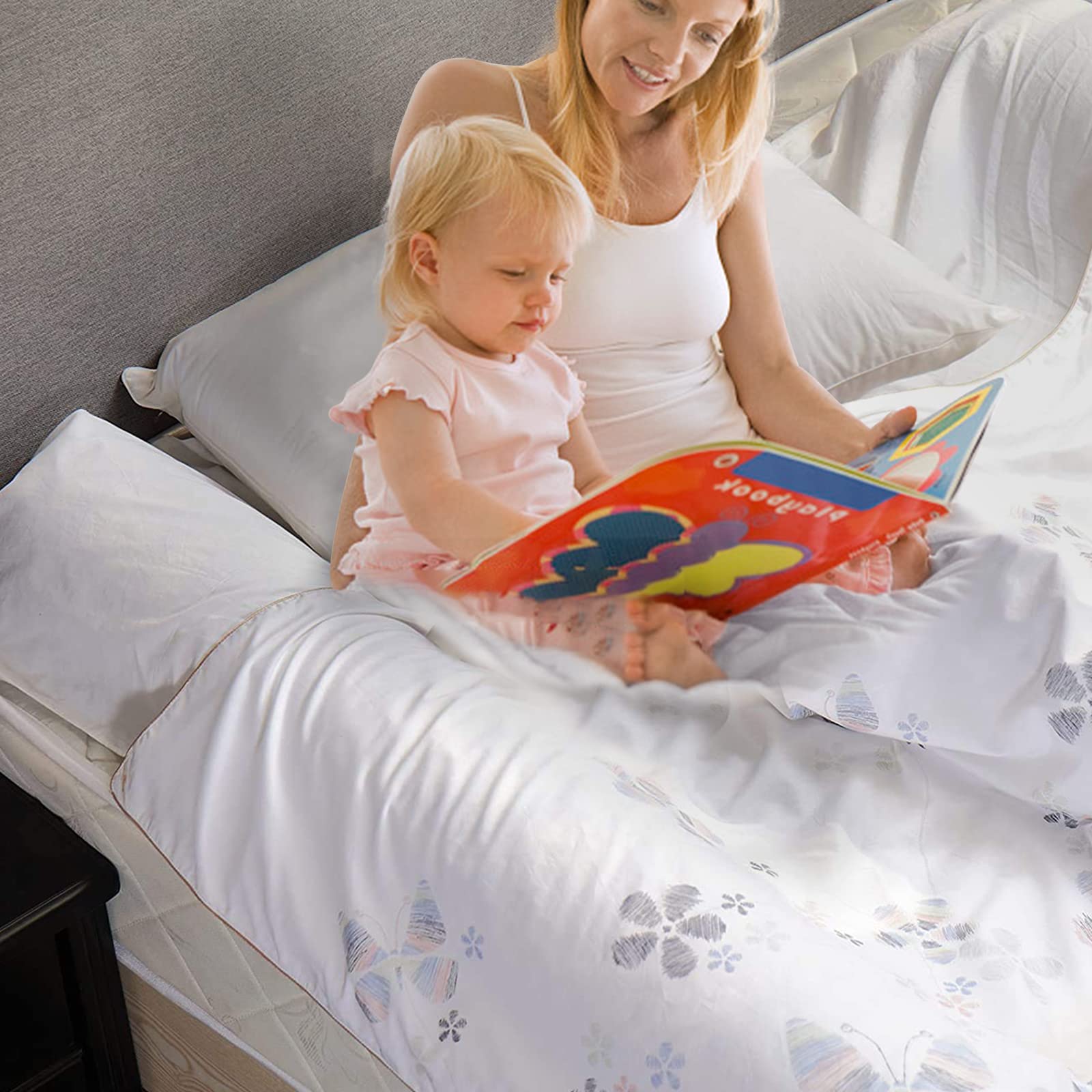 YIHATA Toddler Bed Bumpers - 1 Pack Safety Bed Rail for Kids, Non-Slip Water Resistant Washable Foam Bed Guard for Twin/Queen/King/Full Size Beds - Perfect for Childproofing & Preventing Falls During Sleep