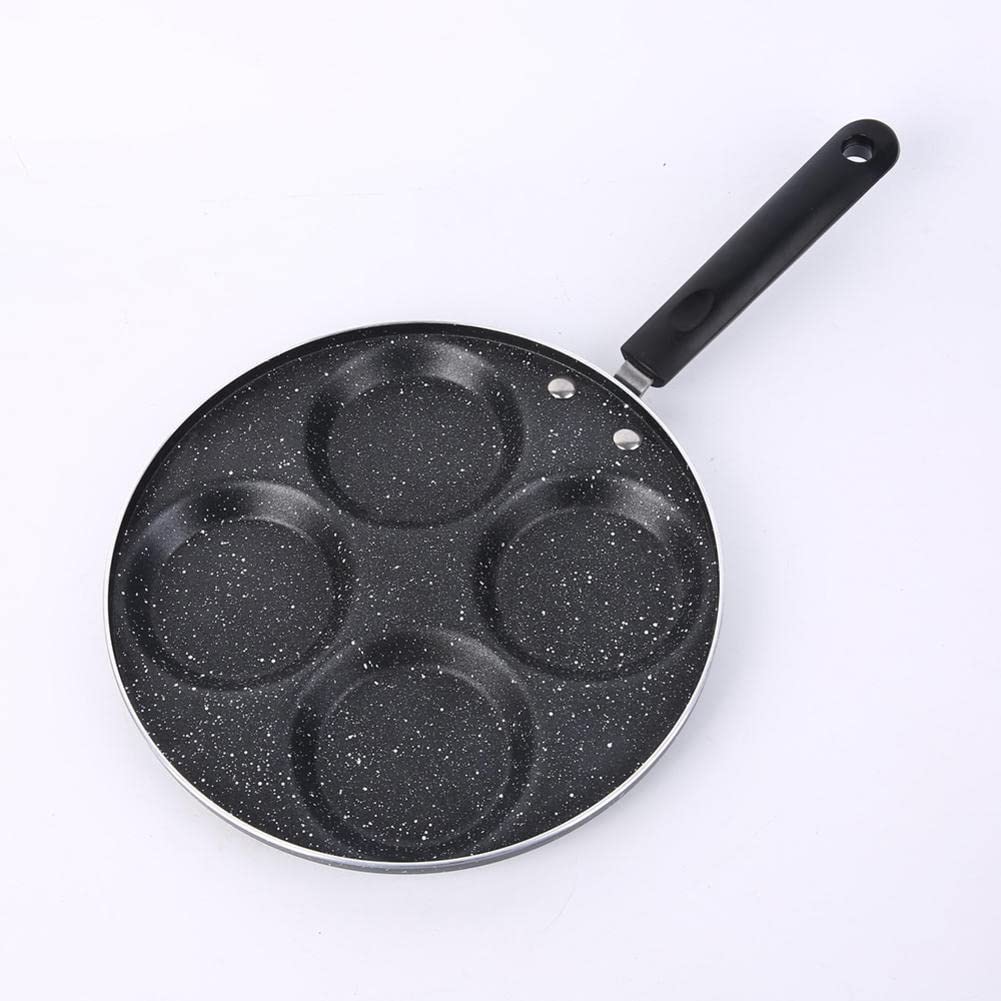 SAXTZDS 4-Hole Non-Stick Frying Pan - Thickened Omelet, Pancake & Steak Cookware - Perfect for Breakfast, Eggs, Ham & Cooking - Ideal for Family Meals & Quick Breakfast Prep
