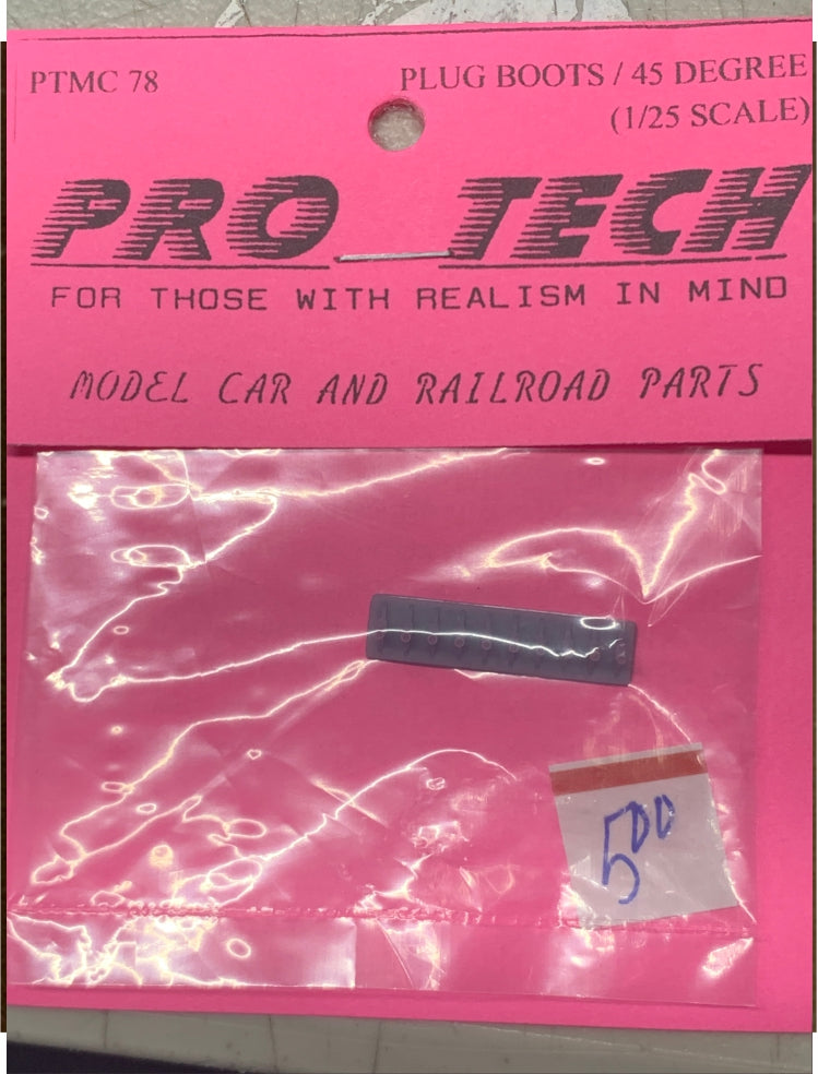 1/25 Scale 3D Printed Plug Boots 45 Degree Angle - 10 Pack for Model Cars, RC Vehicles & DIY Projects