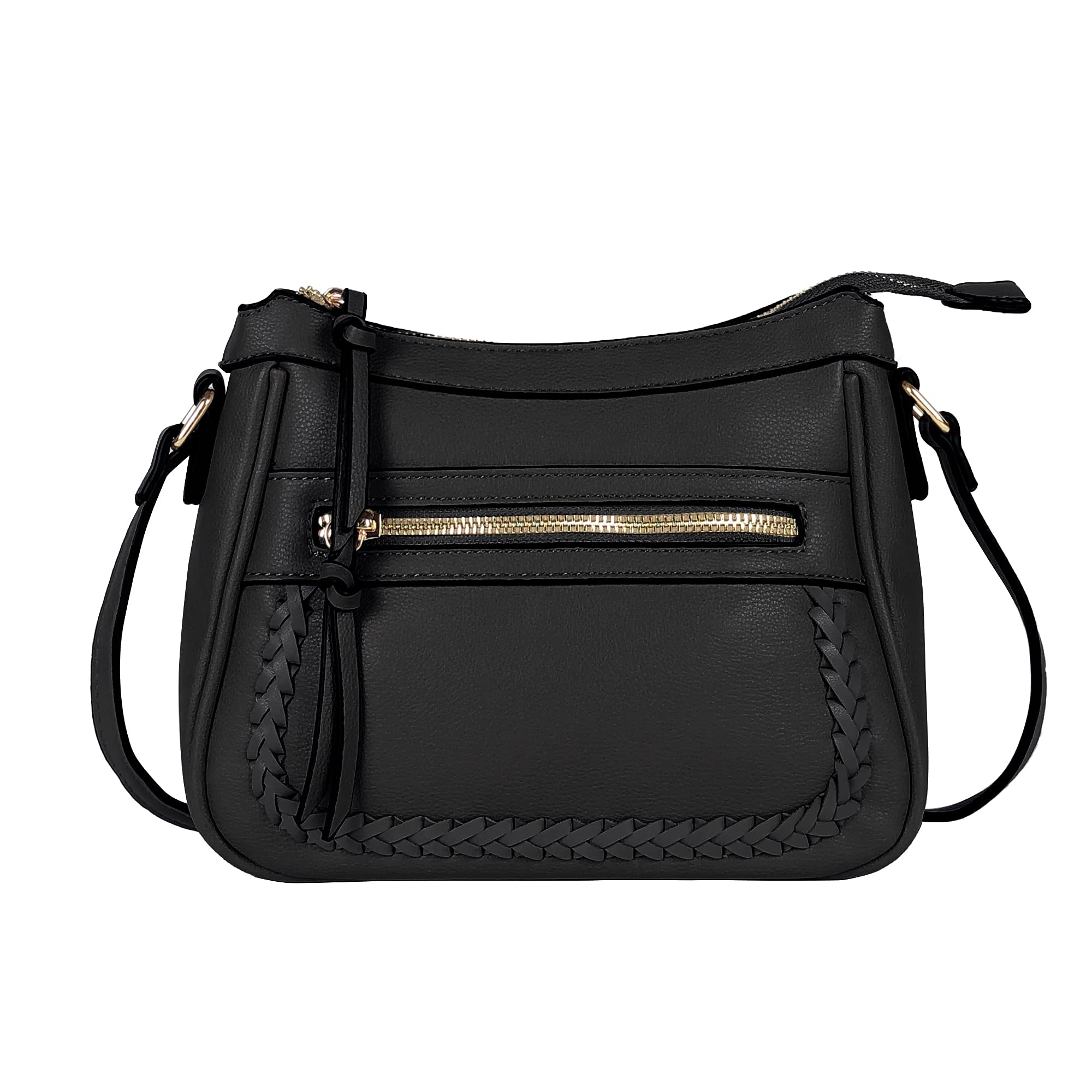 Emperia Elva Small Whipstitch Vegan Leather Crossbody Bag for Women - Stylish Shoulder Purse & Handbag - Perfect for Work, Travel and Everyday Use