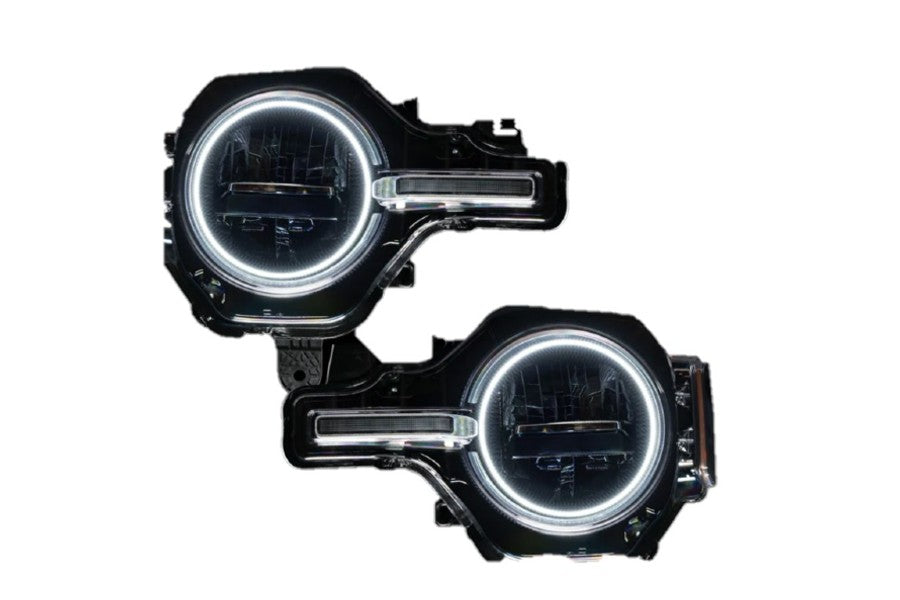 2021-2023 Ford Bronco Oracle LED Halo Headlight Kit with RF Controller - Upgrade for Base Model | Off-Road & Night Driving Enhancement