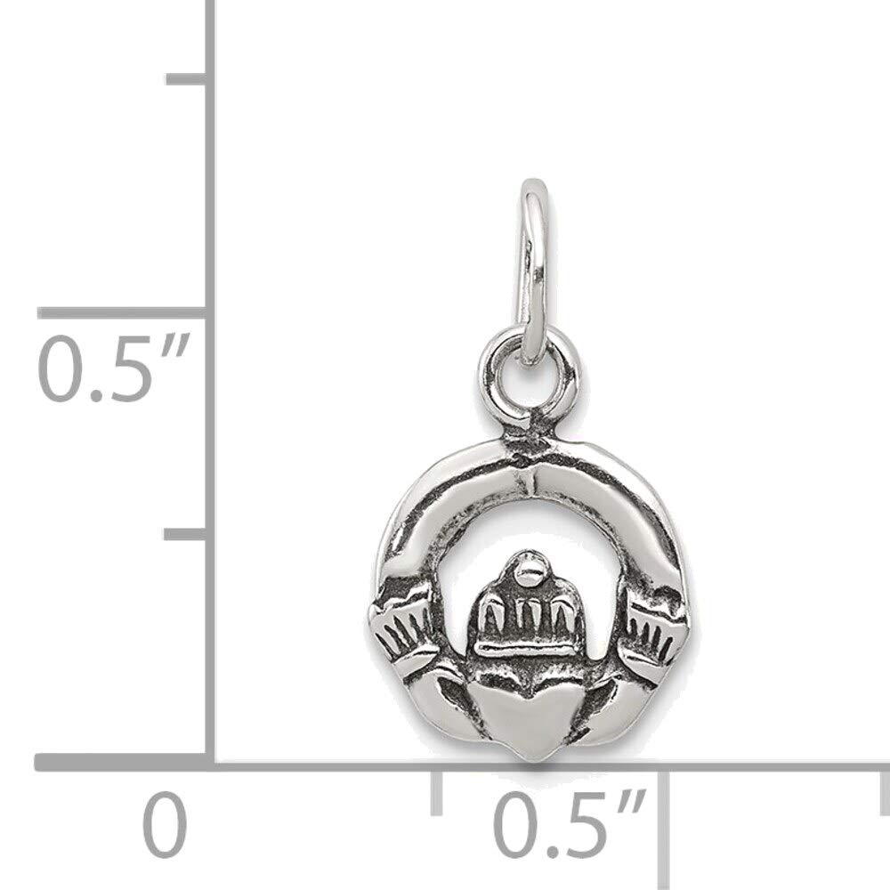 Sterling Silver Mini Claddagh Charm for Jewelry Making & Gifts