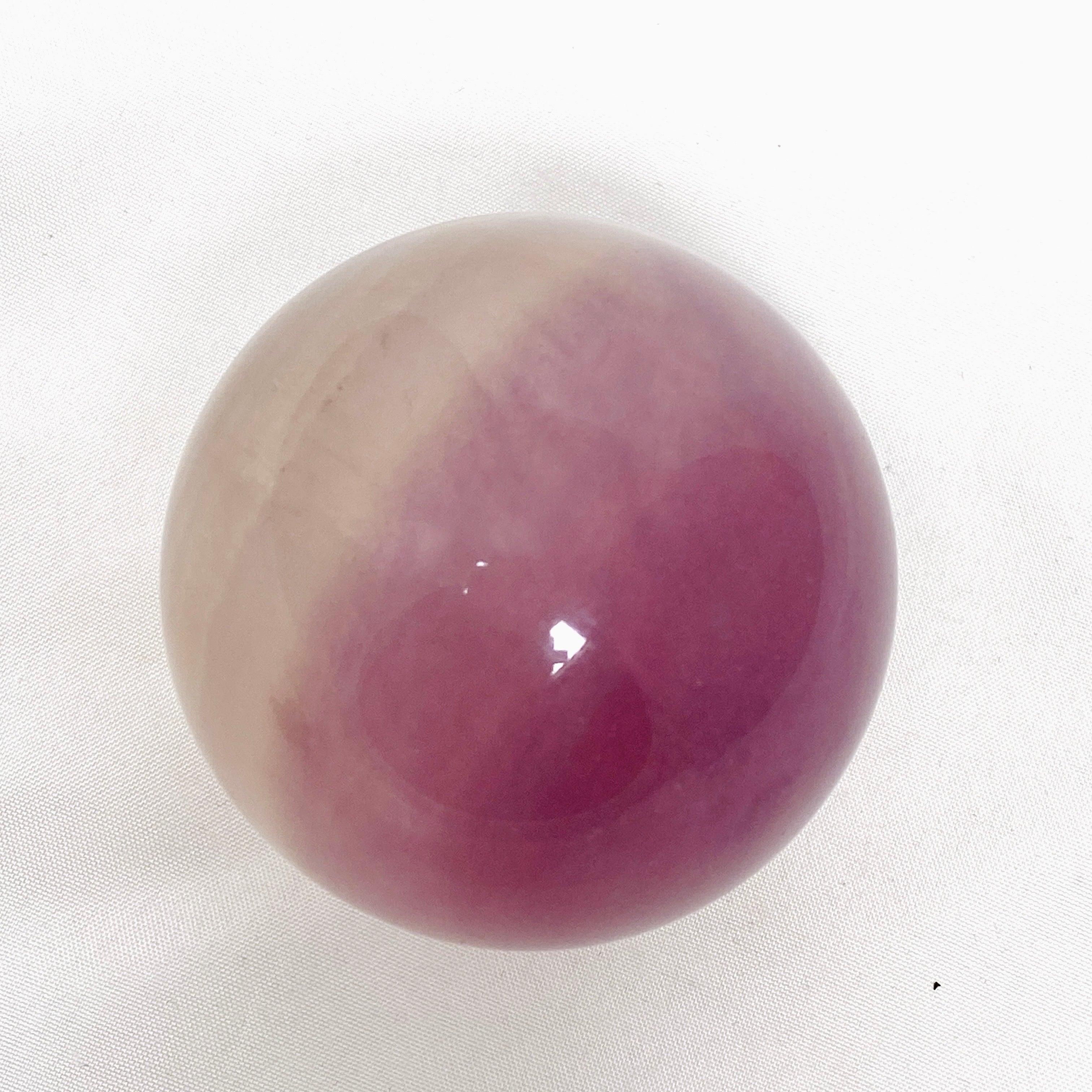 Natural Pink and Yellow Fluorite Sphere - FLS 11 - Healing Crystal for Meditation, Energy Work & Home Decor