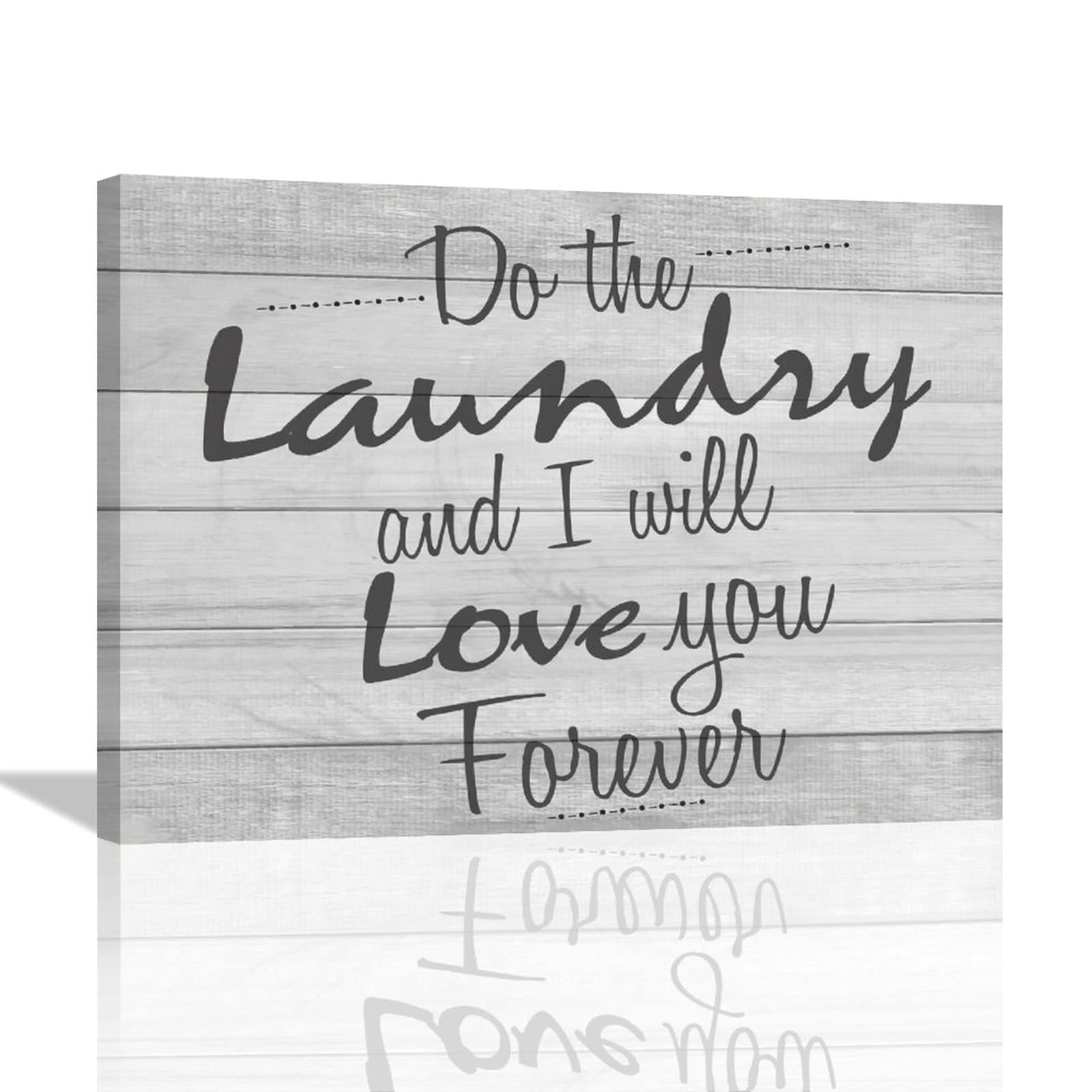Vintage Laundry Room Wall Art - Framed Do The Laundry Sign Painting Print 12