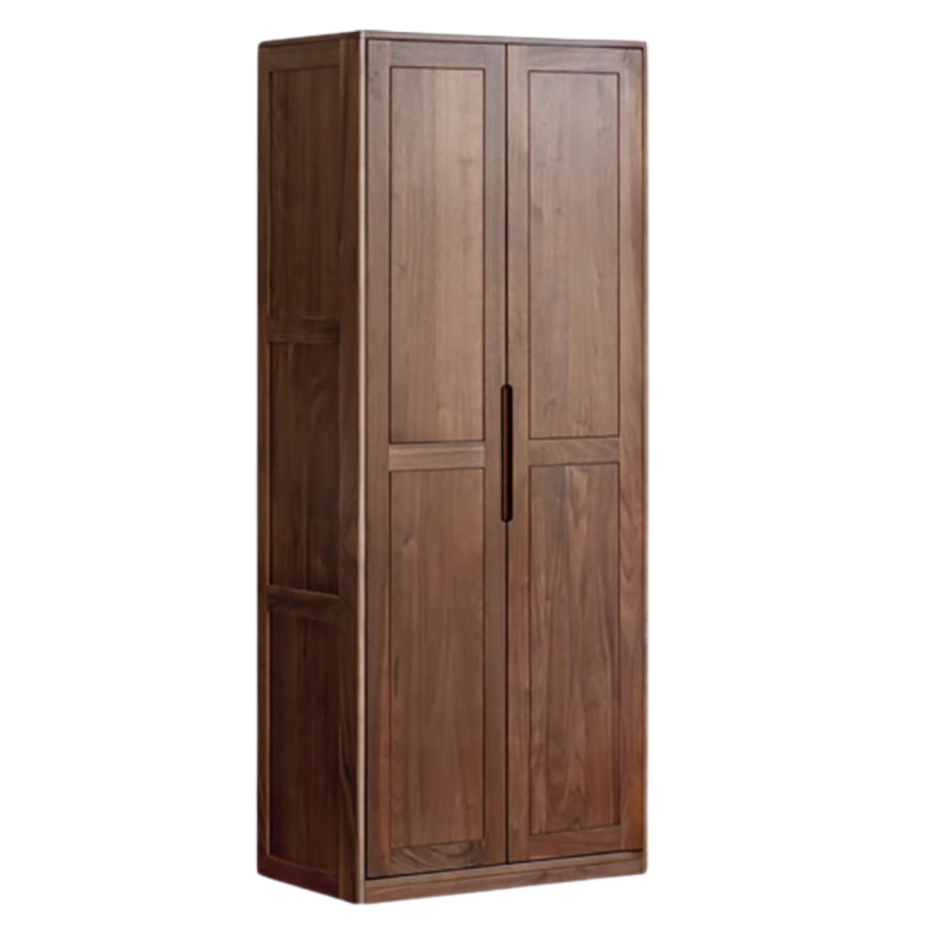 Premium Black Walnut Solid Wood Wardrobe - Handcrafted Closet Organizer with Adjustable Shelves | Perfect for Bedroom, Walk-in Closet & Master Suite Organization