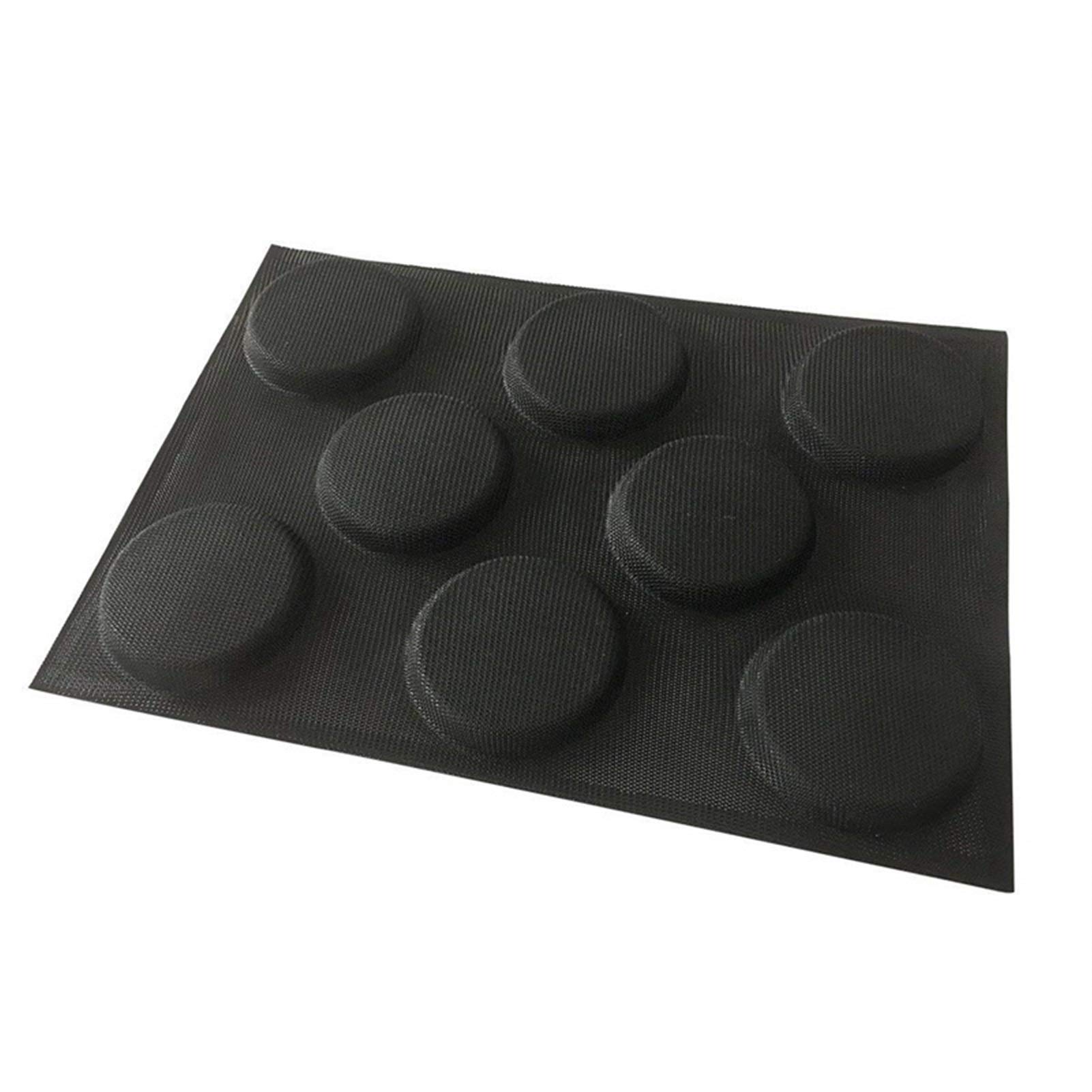 Non-Stick Silicone Hamburger Bun Molds - Perforated Baking Forms for Bread, Cakes & Pastries - Perfect for Home Bakeries, Professional Kitchens & DIY Dessert Making