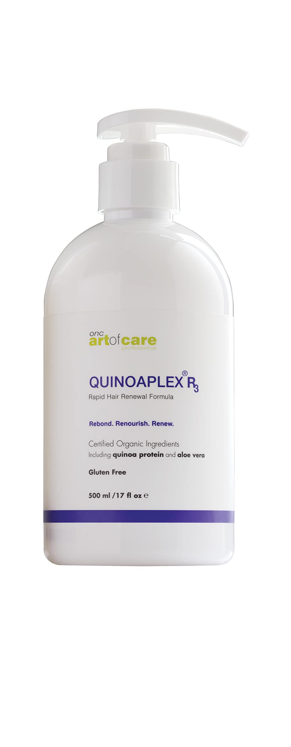 R3 Rapid Hair Renewal Formula - Smart Protein Hair Treatment for Damaged Hair with Quinoa Protein & Aloe Vera | Organic Deep Conditioning for Dry, Brittle Hair | Salon-Quality At-Home Treatment (500ml) - Perfect for Post-Color, Heat Styling & Chemical Damage Repair