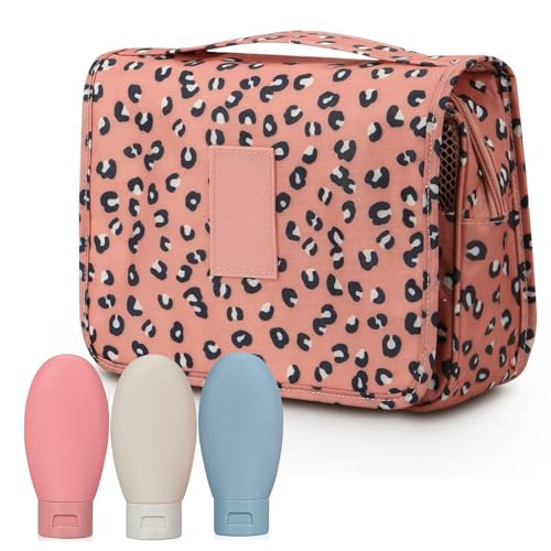 Pink Leopard Bag + Bottle 3pcs