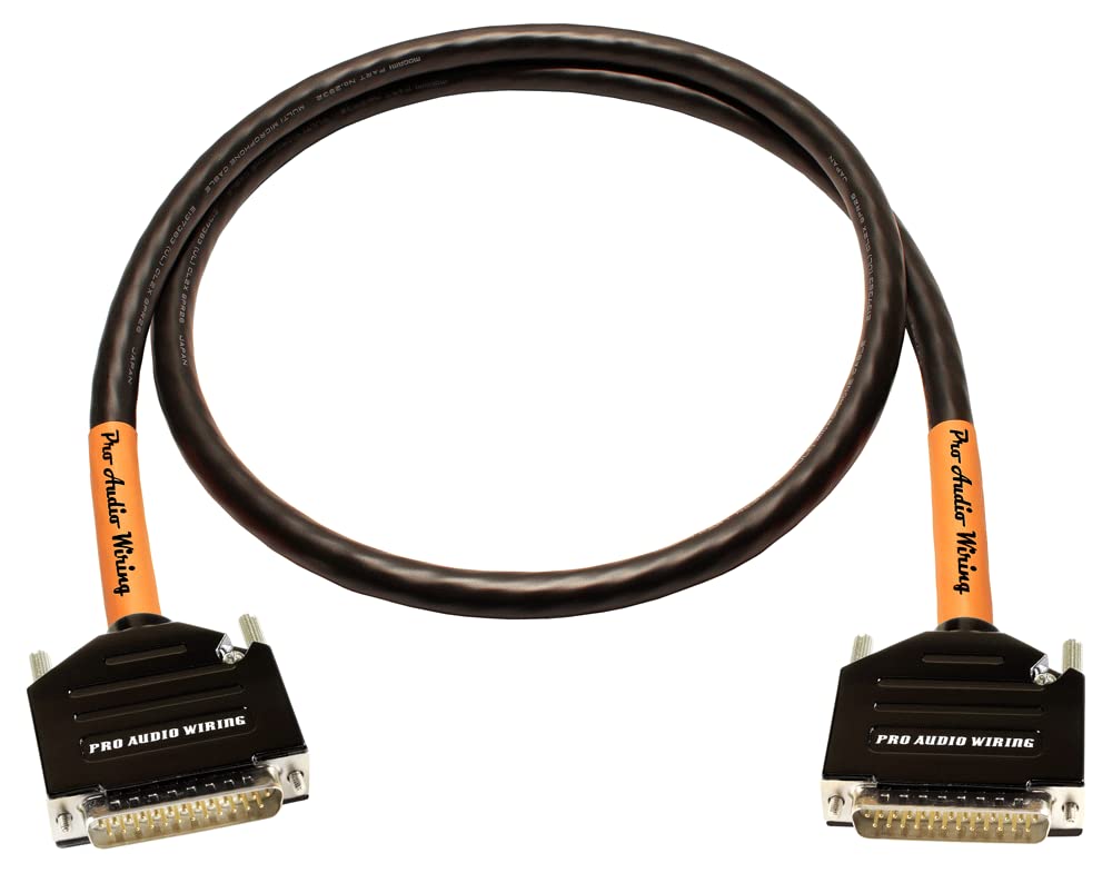PAW Black Raptor 2932 DB25 to DB25 1.5ft Studio Audio Snake Cable with Heat Shrink (Black) - Professional Recording, Live Sound & Studio Equipment Connection