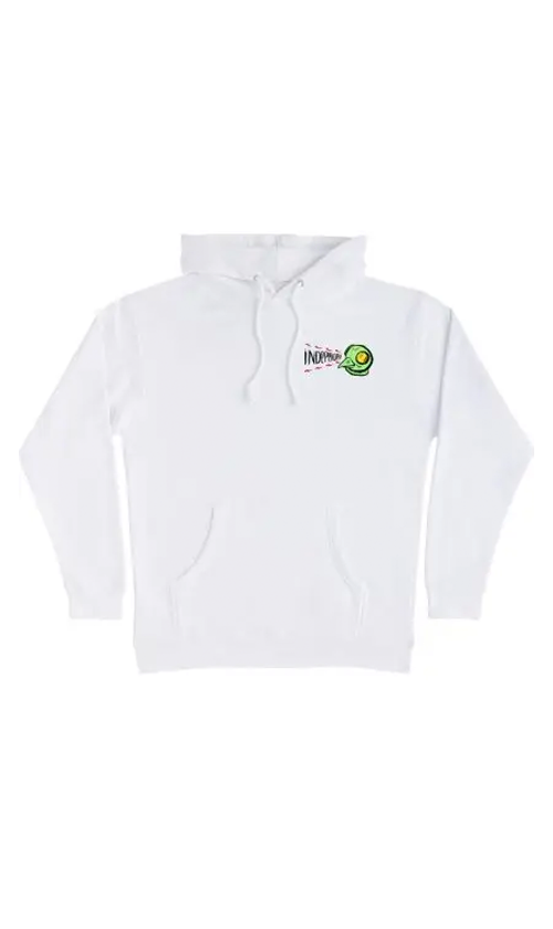 Independent Hawk Transmission Hoodie - White - Men's Streetwear Fashion for Urban Style & Outdoor Activities