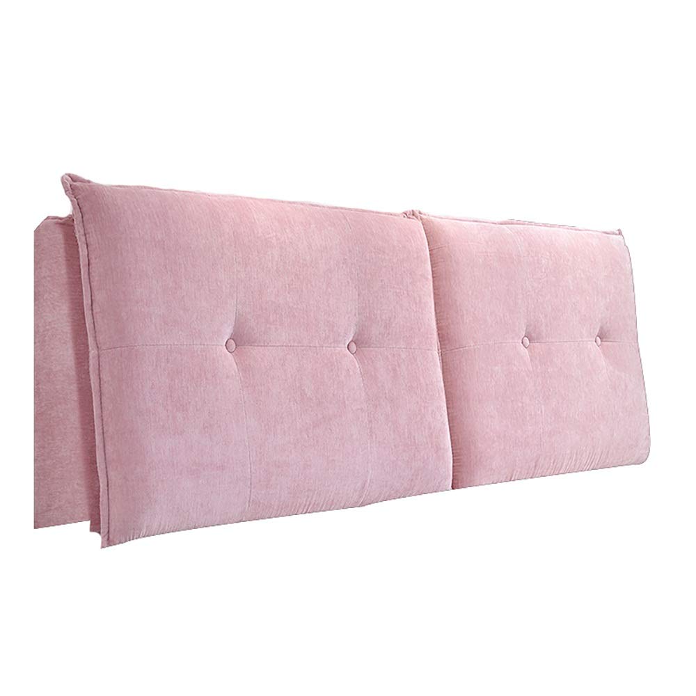 LXLIGHTS Washable Headboard Bedside Cushion - Soft Skin-Friendly Backrest Wedge for Double Beds, Custom Size 160cm (Pink) - Perfect for Reading, Watching TV & Relaxing in Bed