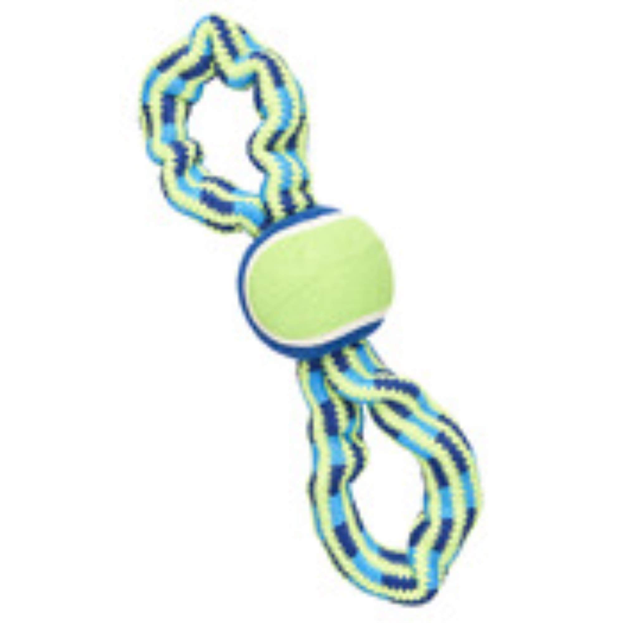 Colorful Rope Bungee Dog Toy with Squeaker - Durable Tug of War & Fetch Toy for Small & Large Dogs - Includes Tennis Ball - Perfect for Outdoor Play & Training - 13 Inch Dog Chew Toy