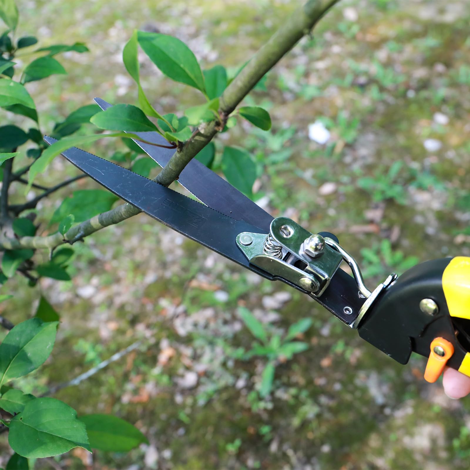 7.8'' Stainless Steel Grass Shears with 180° Swivel Blade - Ergonomic Handheld Lawn & Garden Scissors - Safety Lock Handle - Perfect for Trimming Edges, Shaping Hedges & Maintaining Pristine Yards