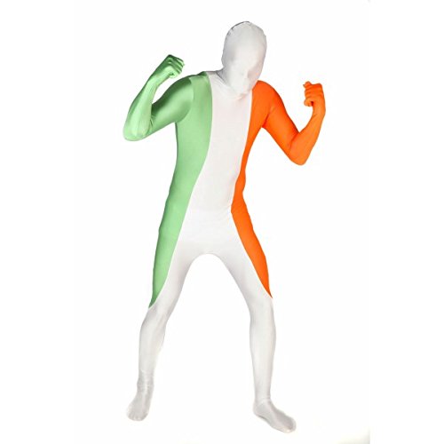 Original Ireland Flag Morphsuits for Men - Full Body Stretch Costume for St. Patrick's Day, Halloween & Cosplay Parties